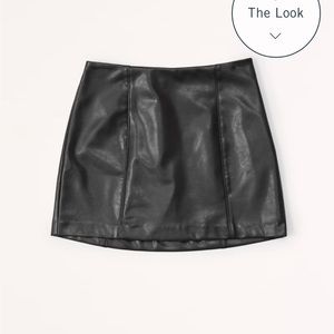 NWT Vegan Leather Abercrombie skort